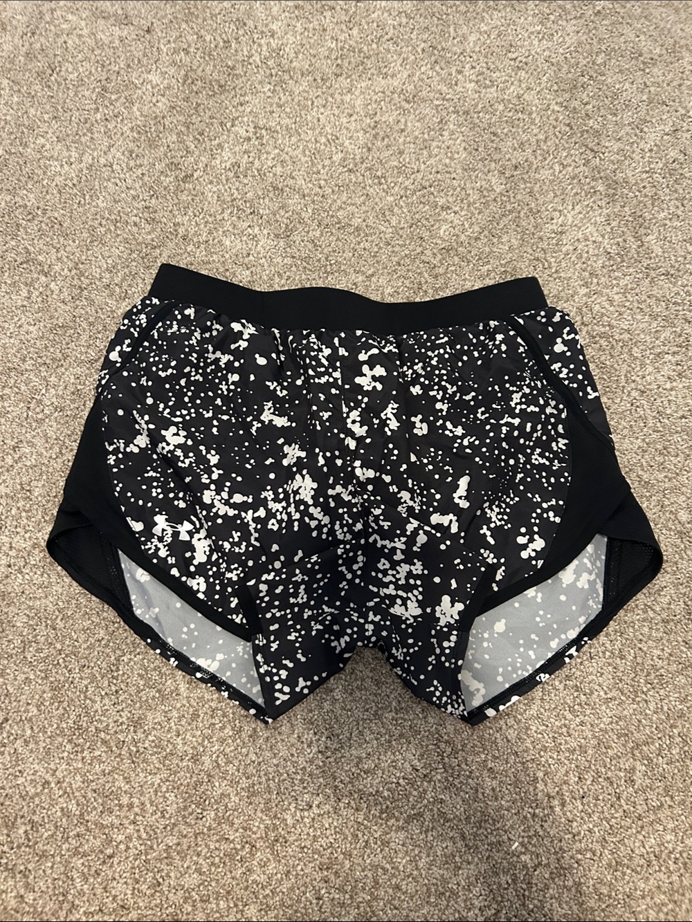 Under Armour Black & White Speckle Athletic Shorts